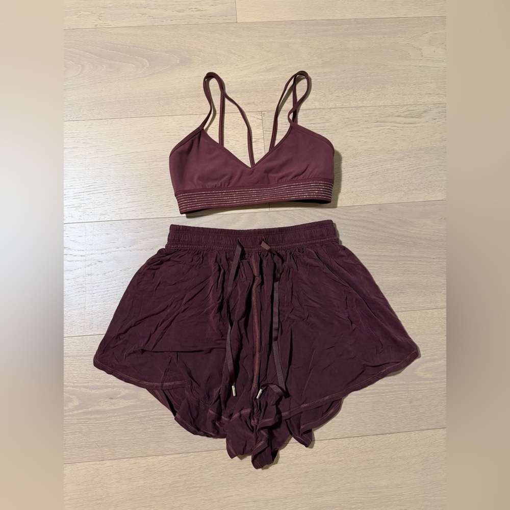 RARE* LULULEMON PRINCIPAL DANCE BUNDLE- Midnight Maroon (size 2)